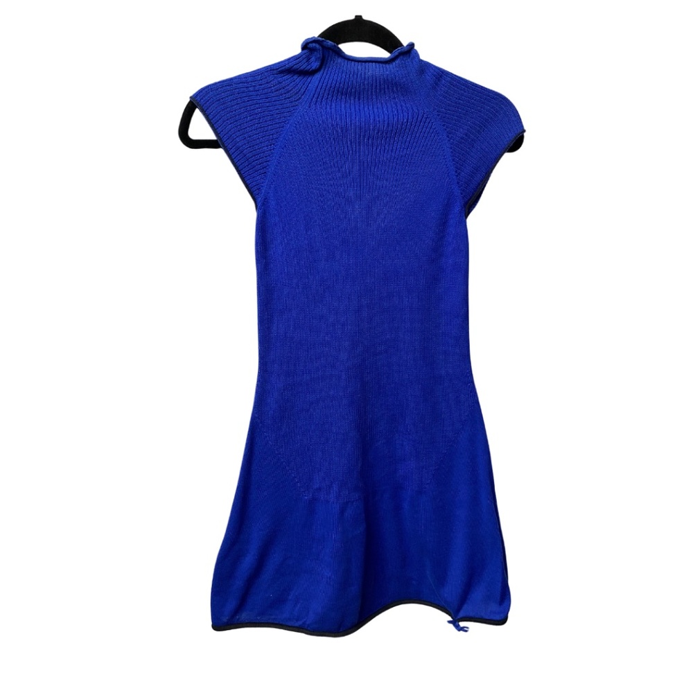 blue and black knit mini Armani Exchange dress